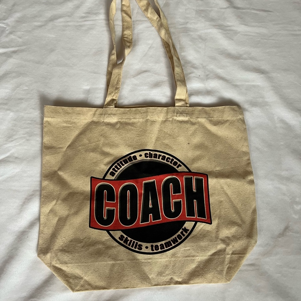 “Coach” canvas tote bag